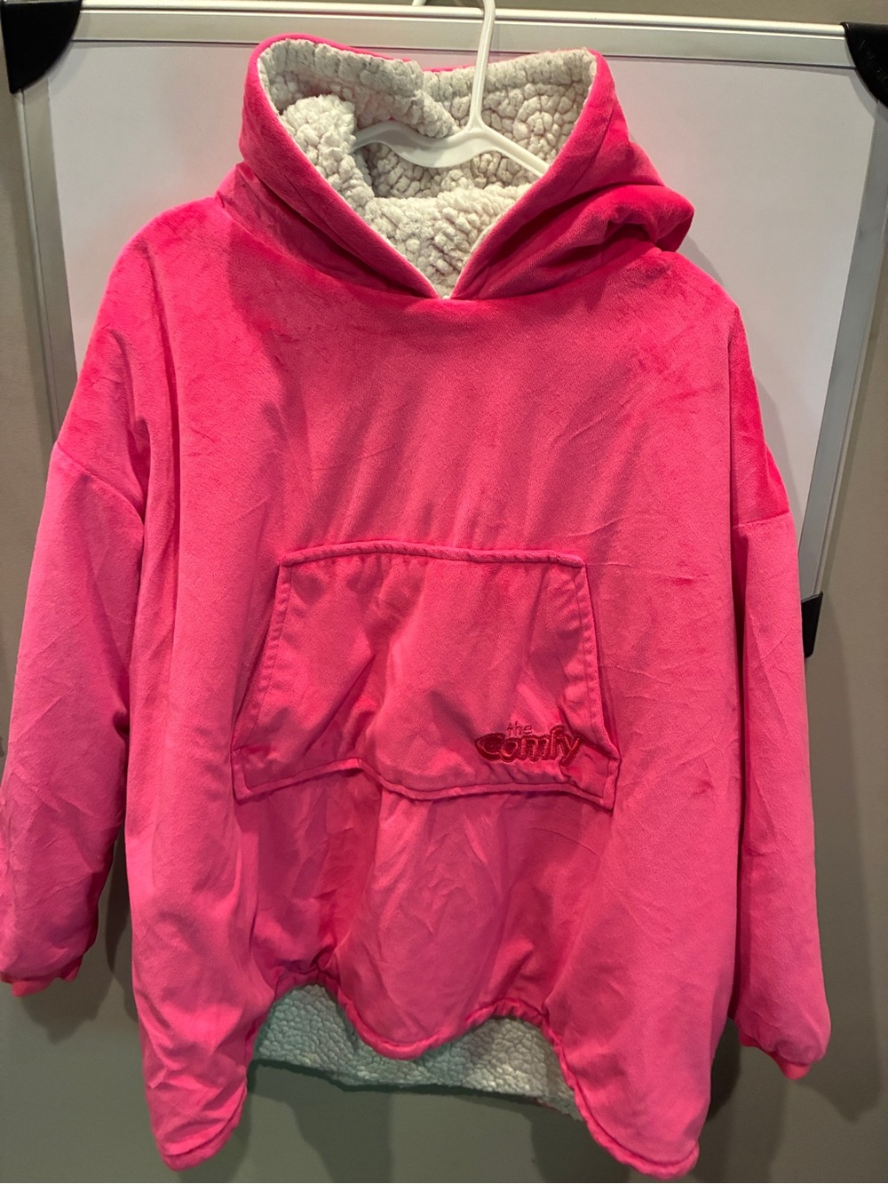 Girls' Sherpa-Lined Hooded Pullover - Pink